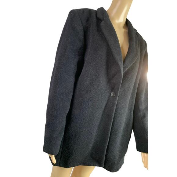 Vintage Harve' Benard 100% Black Camel Hair Blazer Lined Belarus Women's Size 12 - Picture 3 of 12